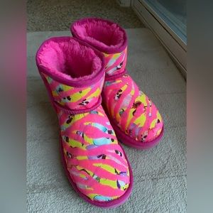 EUC! Ugg  Mini Classic Tiger Flower Sequins Boots